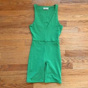 Babaton Aritzia Contour Bodycon V-Neck Romper